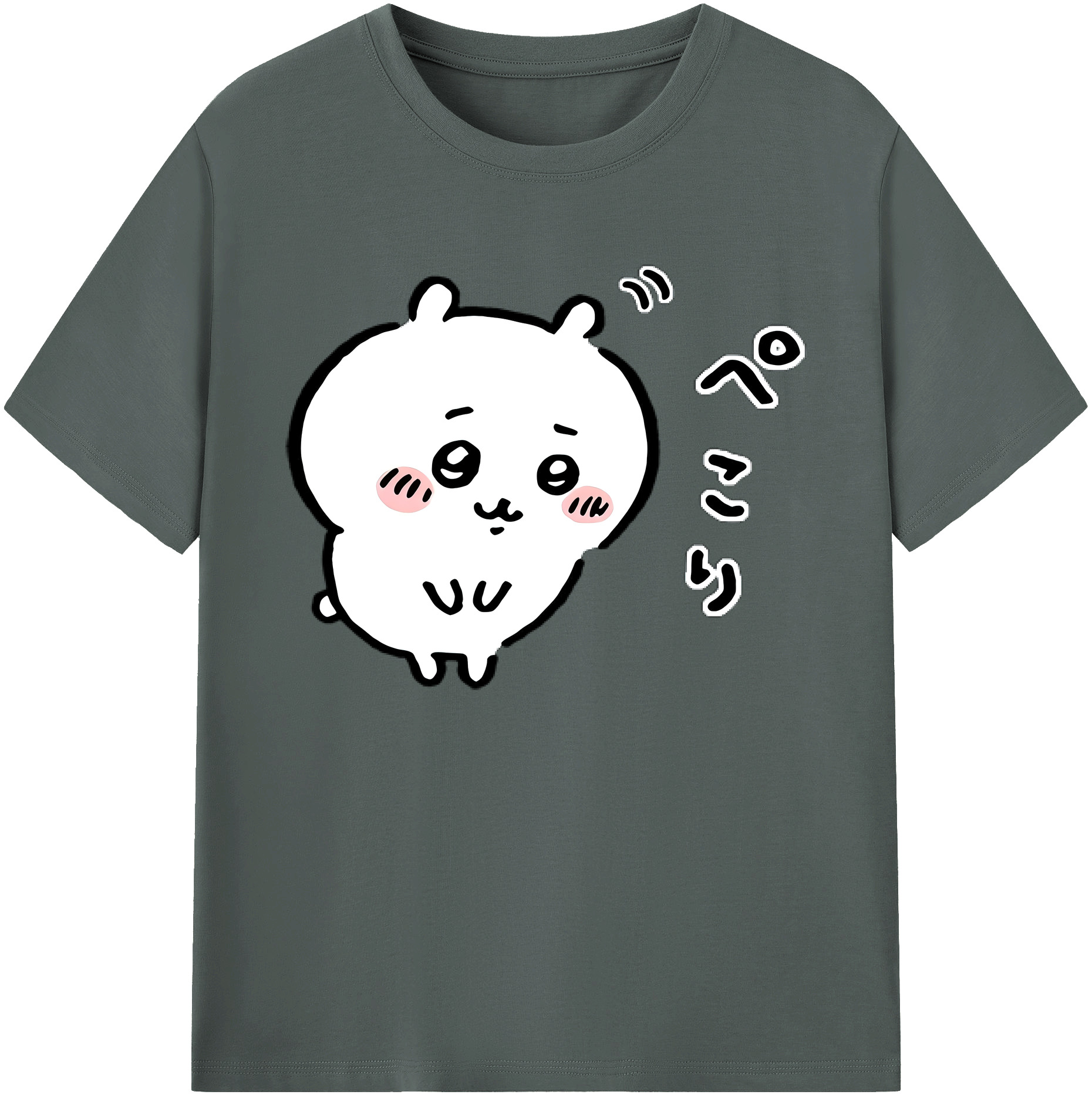（画像用） ちいかわ ちいかわ Chii-kawa chiikawa 綿100％ メンズ半袖Tシャツ｜肌触りやわらか＆通気性